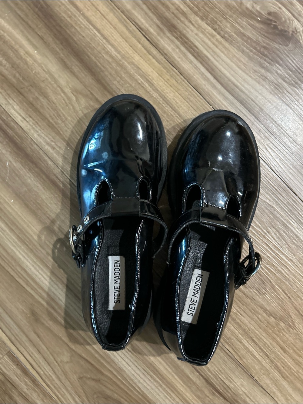 Steve Madden Black Patent Mary Jane Shoes